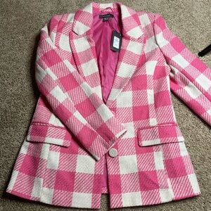 NWT Primark Pink Checkered Blazer